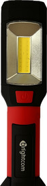 Brightcom פנס LED מגנט מפרקי עומד 1W+3W אדום 12 יחידות במגש